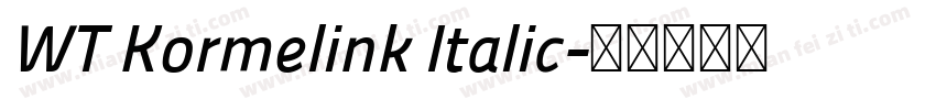 WT Kormelink Italic字体转换